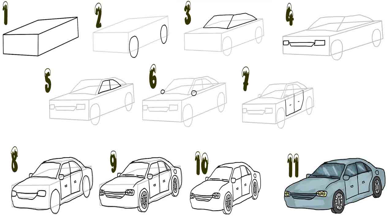 Gambar Sketsa Mobil Hitam Putih Untuk Diwarnai