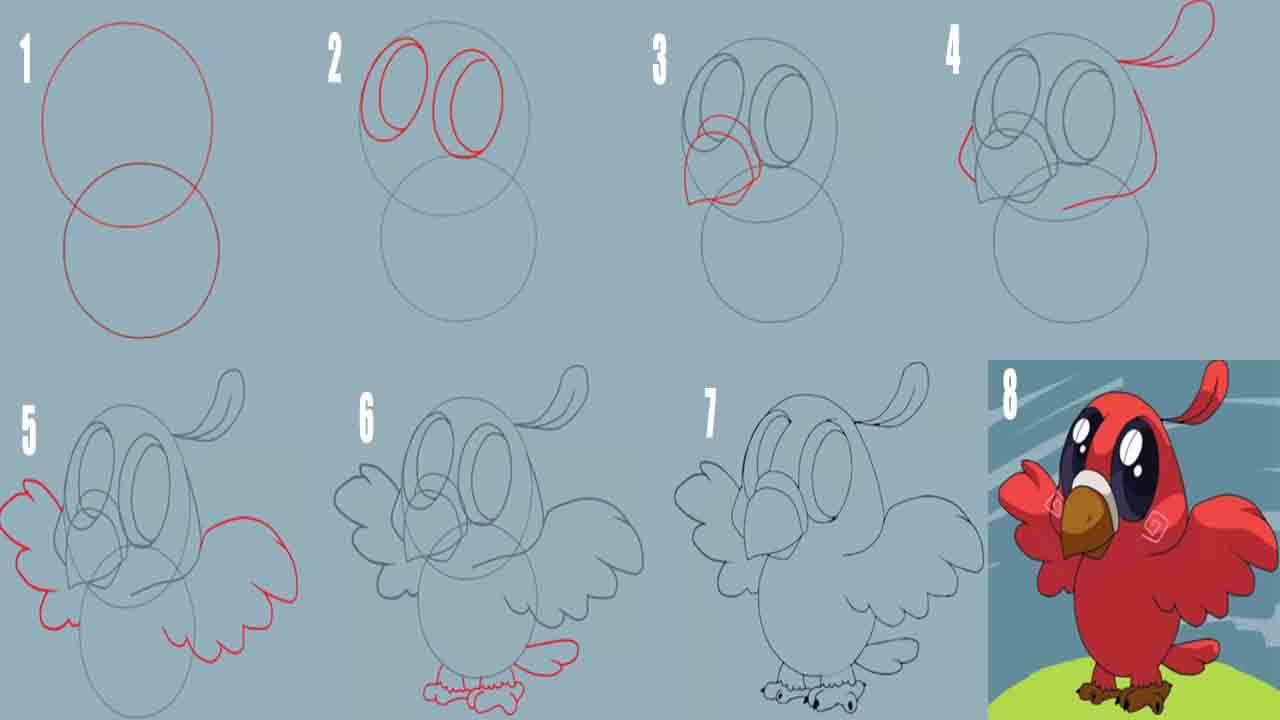 Kumpulan Sketsa Burung Sederhana Mudah Diwarnai