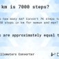 7000 langkah berapa km